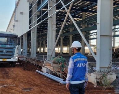 Hoàn thiện sàn nền bê tông nhà máy ATAD - Long Khánh